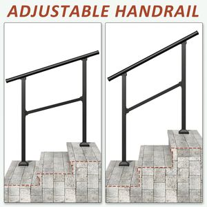 Set di 2 Corrimani per Scale Esterne, Dispositivo di Assistenza per 3-4 Gradini, Ringhiera Resistente alle Intemperie - Product Image 5