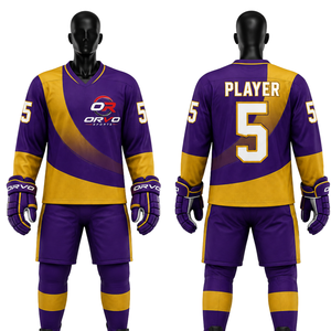 Maillots de hockey sur glace en gros, uniformes personnalisés sublimés, vêtements de sport d'équipe, fabricant et fournisseur d'ensembles de maillots de hockey personnalisés OEM - Product Image 1