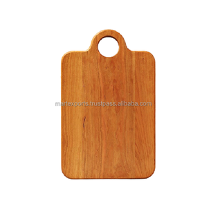 Tabla de Cortar de Madera Natural Hecha a Mano de Alta Calidad, Diseño Moderno y Lujoso, Ecológica, con Mango de Acero Inoxidable para Uso en la Cocina - Product Image 3