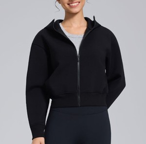 Sudadera con capucha ligera de moda 2026, corte regular, forro polar, color liso, con cremallera frontal, informal, de invierno, lavada, ecológica y transpirable - Product Image 6