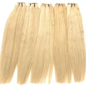 Extensions de Cheveux Humains Bruts Naturels Non Traités Blonds Bundles de Cheveux Remy Indiens avec Vague Naturelle et Styles de Vague Profonde Lâche - Product Image 1