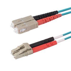 สายเคเบิลใยแก้วนำแสงแบบหลายโหมด OM4ที่ชัดเจนยาว3.5เมตรดูเพล็กซ์ sc/lc รองเท้า Aqua BOOTS OFNR แจ็คเก็ตข้อมูล2ตัวนำตามมาตรฐาน ITU - Product Image 1