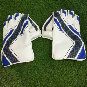 Lightweight OEM Custom Leather PU Cricket Wicket Keeping Gloves Double-<b>Stitched</b> Breathable Durable Eco-Friendly - Product Image 3
