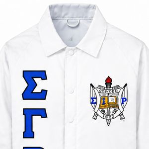 เสื้อแจ็คเก็ต Sigma Gamma Rho ลายตราสัญลักษณ์สีทอง ออกแบบเฉพาะบุคคล ตัวอักษรภาษากรีก SGRho เสื้อผ้าสำหรับชมรมนักศึกษา แบบซิปเต็มตัว สไตล์ลำลองสำหรับวิทยาลัย - Product Image 6