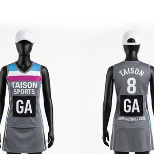 Ensemble de maillots de netball en polyester 180 GSM de qualité supérieure, respirant, design à panneaux orange et bleu marine, sublimation, logo personnalisé - Product Image 5