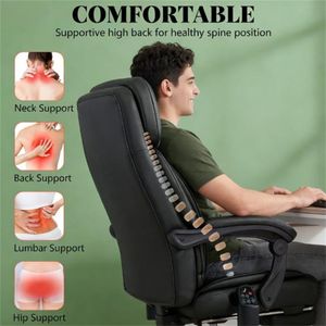 Fauteuil de massage noir pour bureau et salon, idéal pour l'étude sur ordinateur, confortable et relaxant - Product Image 4