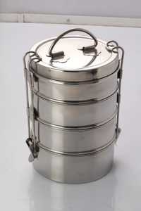 SUS304 Rectangle Stainless Steel Children's Dishwasher Safe 3-<b>Compartment</b> Eco-Friendly Folding Wire Handle Airtight Bento <b>Box</b> - Product Image 6