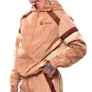 Chándal de nailon con cremallera hecho a medida, precio al por mayor, chándal de nailon para hombre a precio económico en venta - Product Image 3
