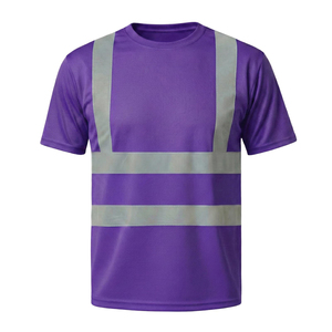 Camiseta de Seguridad de Trabajo de Manga Corta, Transpirable, Reflectante, con Cuello Redondo, para Verano - Product Image 1