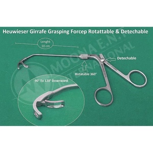 Ensemble de forceps chirurgicaux ORL comprenant un forceps à morsure dorsale pour l'antre et un forceps de préhension type girafe pour les interventions nasales et sinusoïdes - Product Image 3