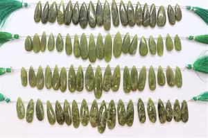 Perles de Vessonite naturelle AAA, forme poire longue et lisse, taille 8x26 à 10x32 mm, pierres précieuses Vessonite, 13 pouces, poire Vessonite lisse - Product Image 2