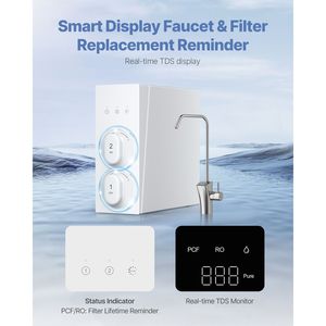 Sistema di filtrazione dell'acqua a osmosi inversa senza serbatoio da 600 GPD a 8 stadi Smart per lavello Smart Di - Product Image 6