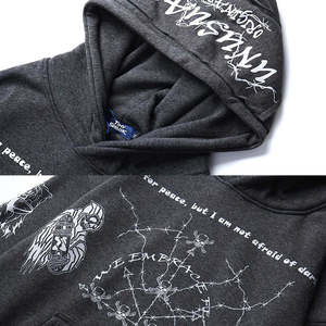 Sudadera con Capucha Gráfica Gótica High Street Techwear para Hombre, Oversize, Estilo Urbano, Darkwear, Punk, Grunge, Cyberpunk, Harajuku, Unisex - Product Image 3