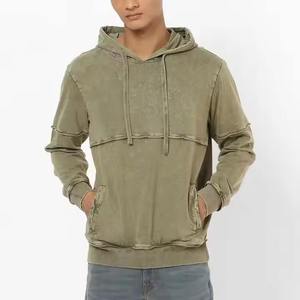 Sweat-shirts pour hommes en coton vintage avec logo personnalisé, style streetwear, coupe ample, effet délavé, sweat-shirts pour hommes surdimensionnés - Product Image 1