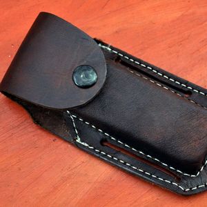 Couteau de poche en acier Damas, lame à pointe tombante, manche en ivoire, bouton de réglage du pouce, couteau pliant pour le camping en plein air - Product Image 2