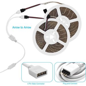 Kit Connettori LED RGB 4 Pin 5050 a L da 10mm per Strisce LED e Adattatori - Product Image 4