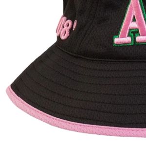 Sombrero de Pescador Negro Flexfit Bordado para Mujer, Casual, para Exteriores, Protección Solar, Gorra Ajustable, Elegante para Uso Diario - Product Image 5