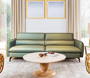 โซฟาเข้ามุมรูปตัวแอล 18 CHANZ รุ่นโมเดิร์น หุ้มด้วยหนัง PU และผ้า โครงไม้เนื้อแข็ง ขาโลหะ โฟม PU ความหนาแน่นสูง โซฟา Recron - Product Image 1