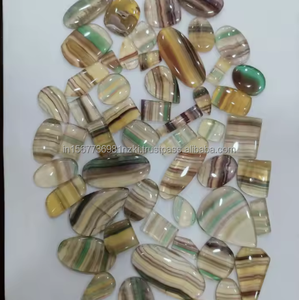 Mejor venta Multi fluorita cabujón piedra preciosa gran tamaño de forma de mezcla para DIY pulsera collar joyería cabujón de piedras preciosas naturales - Product Image 4