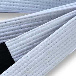 Cinturón de BJJ Blanco Premium al por Mayor 2026, 100% Algodón, Ligero, Cintura Alta, Personalizado con Nombre y Logotipo Bordados, Unisex - Product Image 6