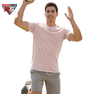 Camiseta para Hombre, Corte Regular, Estilo Casual Urbano, Ajuste Moderno, 100% Algodón, Color Sólido, Logotipo Bordado Personalizado, Ropa para Uso Diario, Venta al Por Mayor - Product Image 3