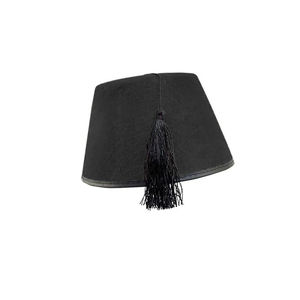 Sombrero Fez Shriner Negro con Borlas, Bordado a Mano en Fieltro Rojo, Clásico, Color Granate, Precio Económico en Venta - Product Image 3