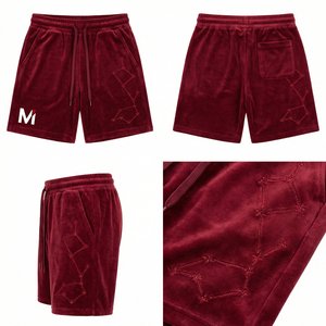 Shorts cargo en velours bleu marine de luxe pour hommes, avec étoile en strass, respirants, écologiques, vêtements urbains, Maluza Industries - Product Image 6