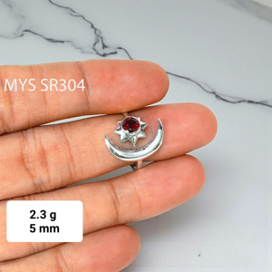 Wholesale Price <b>Silver</b> <b>Garnet</b> Faceted Gemstone Lightweight <b>Silver</b> Round Cut Stone 925 Sterling <b>Silver</b> Handmade Design Party <b>Ring</b> - Product Image 1