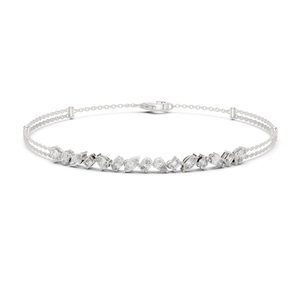 14k Rose <b>Gold</b> Round Lab-Grown Diamond Everyday Wear Bracelet for Women | New Grown - Product Image 2