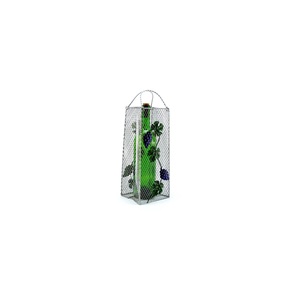 Porte-vin en métal de forme rectangulaire, motif de fruits, design vintage, support de bouteille durable pour une utilisation en soirée - Product Image 1