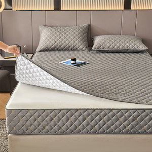 Quilted Microfiber 300tc Air-Permeable <b>Bed</b> Protection <b>Pad</b> Waterproof Machine Washable All-Season Mattress Cover for Hospital Use - Product Image 1