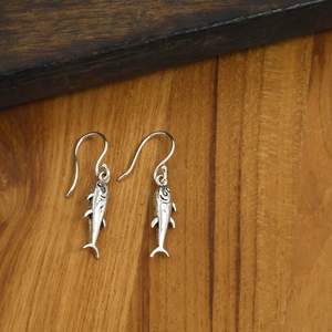 Pendientes Colgantes con Forma de Pez, Chapados en Oro y Plata, de Latón, Joyería Étnica de Moda para Fiestas, Unisex - Product Image 2