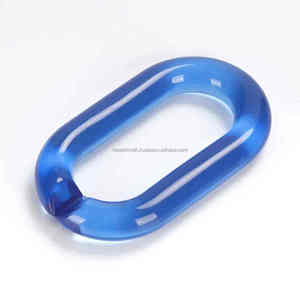 Cadena de eslabones de resina para decoración de pared, cadena transparente abierta para pared, hebilla de cadena, joyería DIY, cadena de eslabones cubanos de plástico acrílico para decoración de pared - Product Image 5