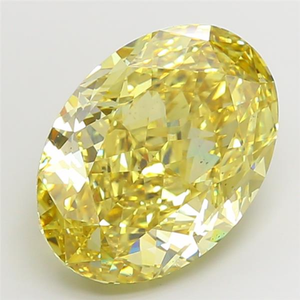 เพชร CVD แบบหลวมสำหรับงานทำเครื่องประดับระดับไฮเอนด์ เพชรรูปไข่สีเหลืองเข้มแบบแฟนซี เพชรเลี้ยงในห้องปฏิบัติการ ได้รับการรับรองจาก IGI คุณภาพการเจียระไนระดับเยี่ยม - Product Image 4