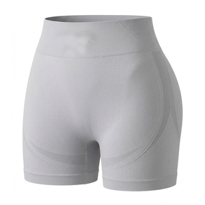 2026 High-Waist Spandex/Nylon Solid Yoga Shorts Women Gym <b>Leggings</b> Tummy Control <b>Booty</b> Lifting Fitness Shorts - Product Image 3