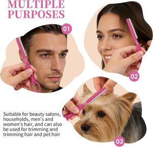 Kit de Cuchillas para Cortar Cabello Obexa, 10 Piezas, Cuchillas de Acero Inoxidable Importadas de un Solo Filo, para Adelgazar y Texturizar, Cuchilla Recta para Salón y Barbería - Product Image 2