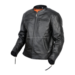 Chaqueta de piel de oveja personalizada para hombre, chaqueta de cuero de alta calidad para motocicleta, ropa de invierno, cálidas, 100% - Product Image 3