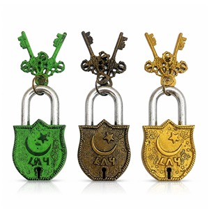 786 Brass Fish <b>Padlock</b> with Moon Star Keys Brass Functional <b>Padlock</b> Collectible Fish Design Antique <b>Padlock</b> Vintage Brass - Product Image 1