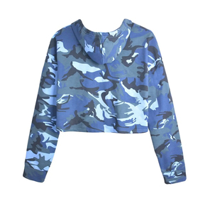 Prix d'usine – Nouveaux sweats à capuche en coton à manches longues pour femmes, personnalisables par sublimation, vente en gros, OEM, sweats courts pour femmes - Product Image 2