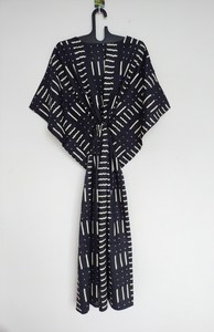 Vestido Kaftán de Algodón Hecho a Mano en India, Ligero, Estilo Kimono, para Playa - Product Image 5