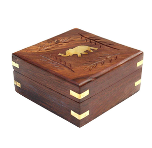 Boîte de rangement en bois artisanale à charnières avec étagères réglables pour vaisselle - Design minimaliste - Product Image 5
