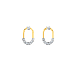 Boucles d'oreilles pendantes en forme de U en diamant cultivé en laboratoire - Product Image 6