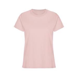 T-shirt en coton biologique doux, uni, personnalisable avec logo, grande taille, pour adolescentes et femmes, vente en gros, imprimé, coupe ajustée, col rond, manches courtes - Product Image 6