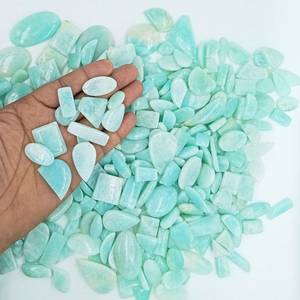 พลอยอะมาโซไนต์สีน้ำเงินธรรมชาติแบบคาโบชอง ขัดเงา สำหรับทำเครื่องประดับ ขายส่งจำนวนมาก - Product Image 5