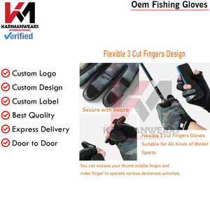 ถุงมือตกปลาแบบไร้นิ้ว OEM ระบายอากาศได้ดี ขายส่ง จัดส่งรวดเร็ว ถุงมือตกปลาสำหรับตกปลาบนน้ำแข็ง รับผลิตแบบ OEM - Product Image 4