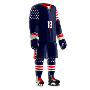 Tenues de hockey sur glace personnalisées de haute qualité, respirantes, imprimées, 100 % polyester, nouveau design, service OEM ODM, meilleures ventes - Product Image 5