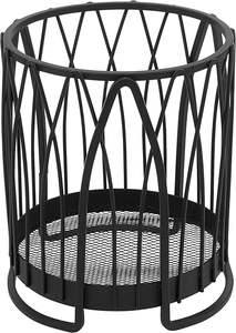 Diversified Twist Round Utensil Holder Matte Black Metal Kitchen Organizer for Spoons Spatulas Cutlery Storage - Product Image 2