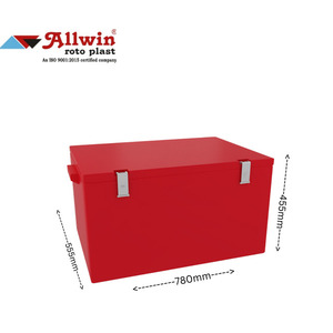 100L <b>Red</b> Insulated Cooler Box Plastic Ice Chest Recyclable Cold Storage <b>Bin</b> for Outdoor and Home Use - Product Image 2