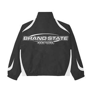 2025ชุดกันเหงื่อผ้าไนลอนออกแบบได้ตามต้องการของผู้ชายชุดวอร์มแฟชั่นใหม่เสื้อแจ็คเก็ตกันลมมีซิปสะท้อนแสงสำหรับฤดูหนาว - Product Image 5