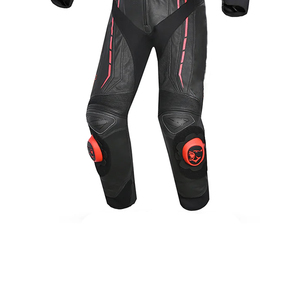 Traje de Motocicleta Completo para Hombre, Diseño Deportivo Negro y Rojo, Cuello Alto, Cierre de Cremallera, Transpirable, Spandex, Poliéster, Ropa de Verano - Product Image 6